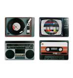 Tischset Nostalgie Hifi-Geräte