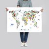 Animal Map Of The World Poster
