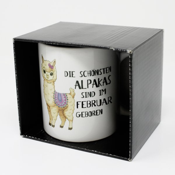 Alpaka Tasse Februar