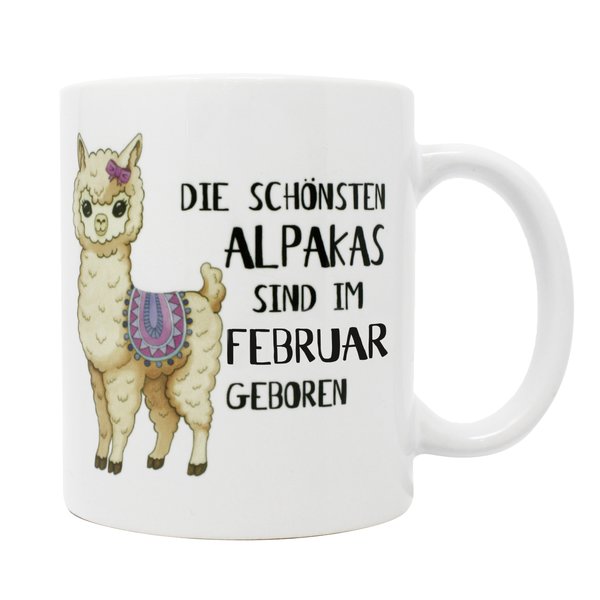 Alpaka Tasse Februar
