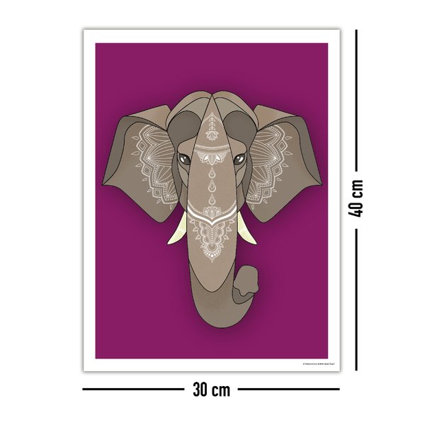 Asiatischer Elefant Kunstdruck