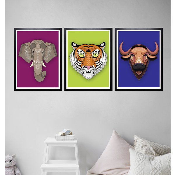 Asiatische Tiere Kunstdruck