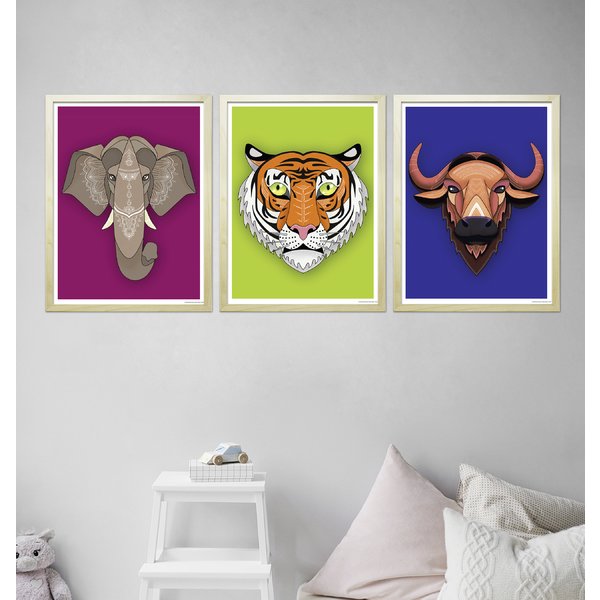 Asiatische Tiere Kunstdruck