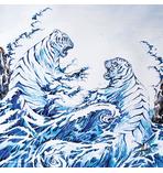 Blue Tigers Kunstdruck