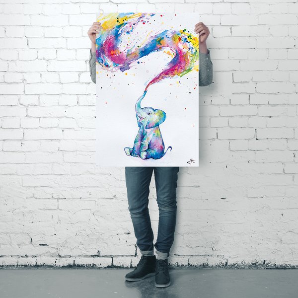 Baby Elephant Poster Spring