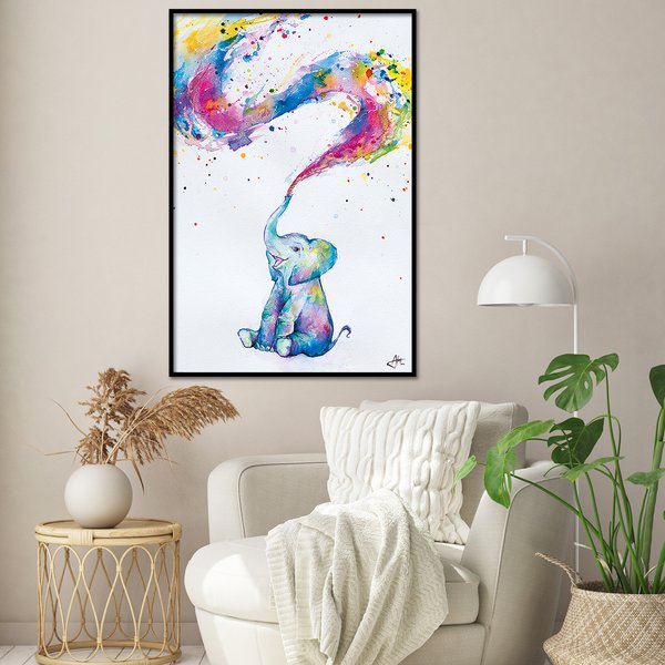 Baby Elephant Poster Spring