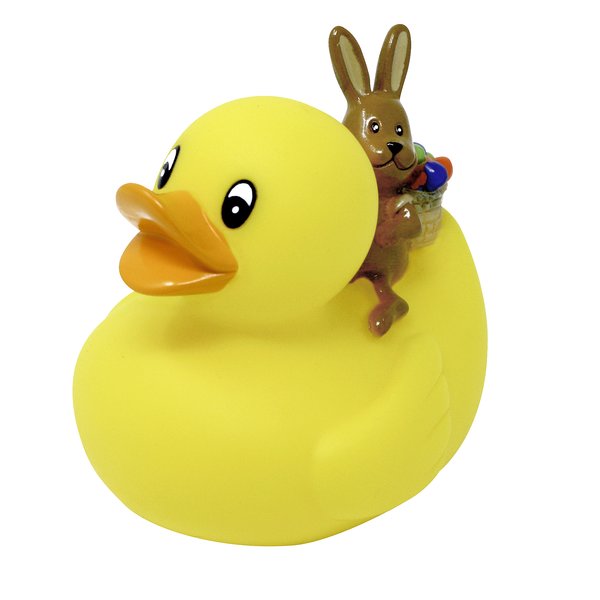 Badeente mit Osterhase