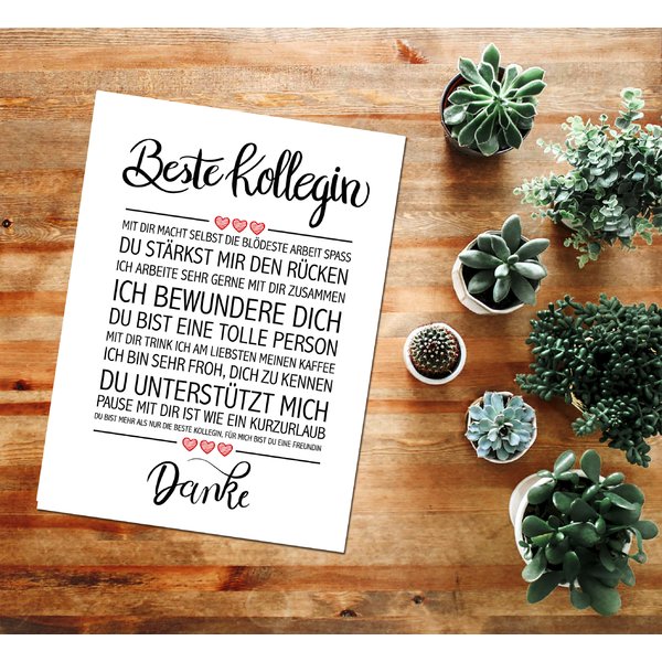 Beste Kollegin Kunstdruck