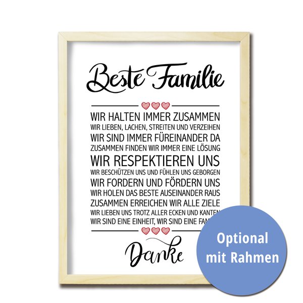 Beste Familie Kunstdruck