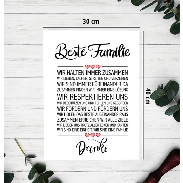Beste Familie Kunstdruck