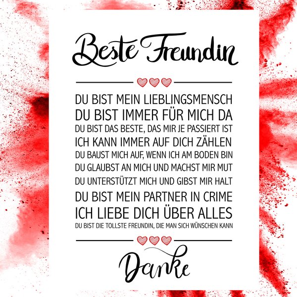 Beste Freundin Kunstdruck