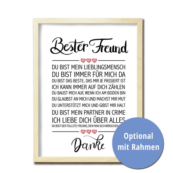 Bester Freund Kunstdruck