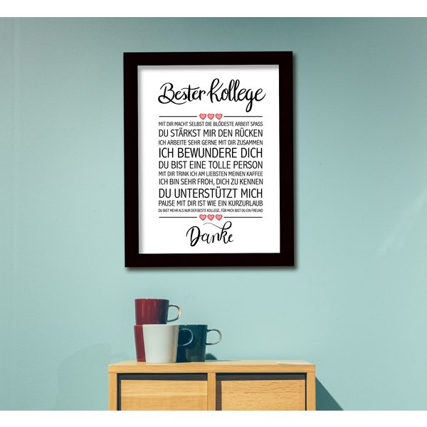 Bester Kollege gerahmter