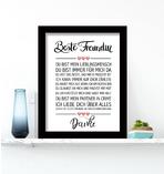 Beste Freundin gerahmter