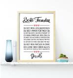 Beste Freundin gerahmter