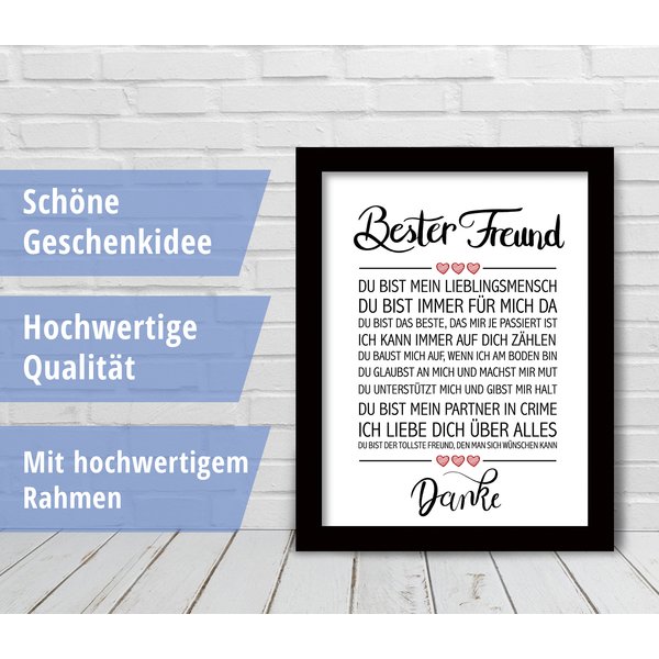 Bester Freund gerahmter