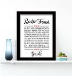 Bester Freund gerahmter