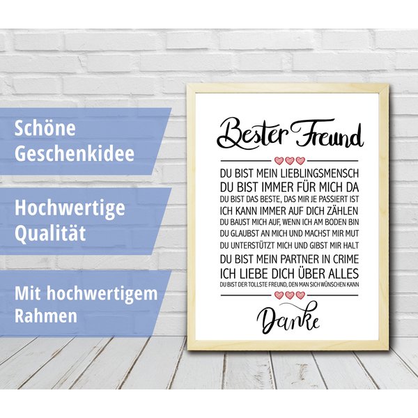 Bester Freund gerahmter
