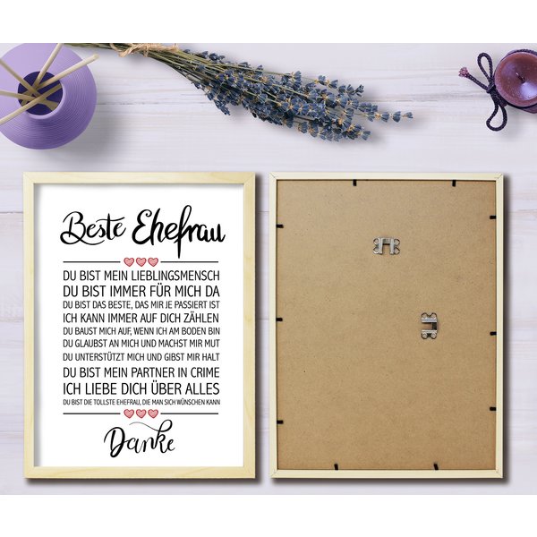 Beste Ehefrau gerahmter