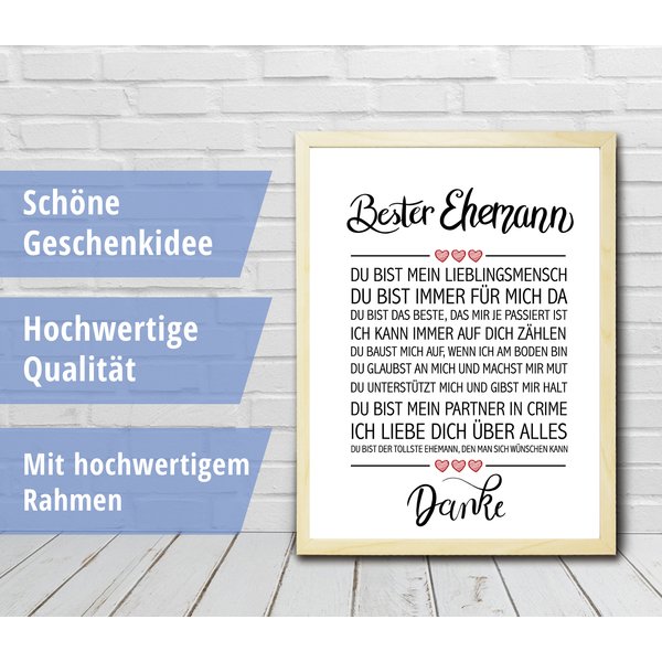 Bester Ehemann gerahmter