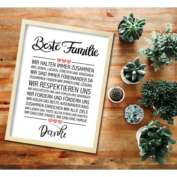 Beste Familie gerahmter