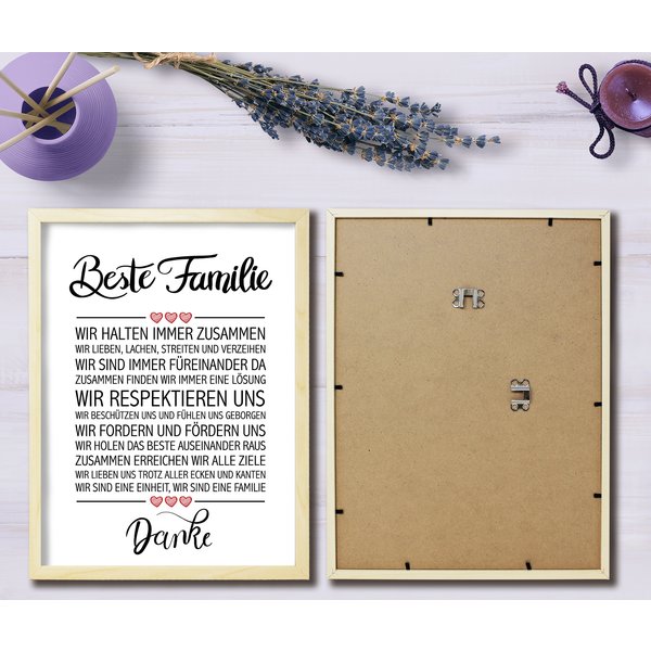 Beste Familie gerahmter