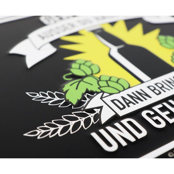 Bier Blechschild Geh Weg