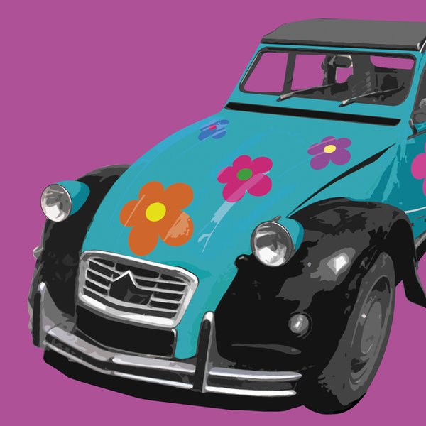 Citroën 2CV Kunstdruck