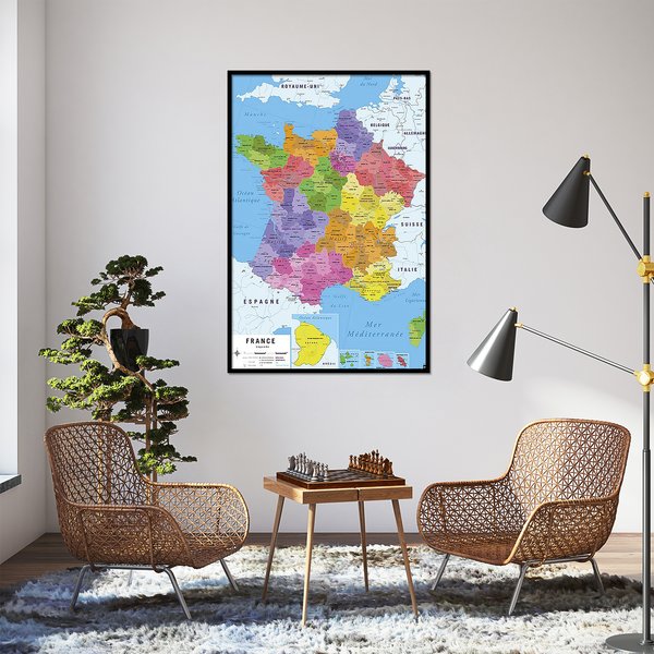 Carte De France 2017 Poster