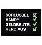 Checkliste Fußmatte Schlüssel,