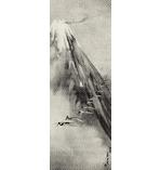 Cranes Flying Past Mount Fuji