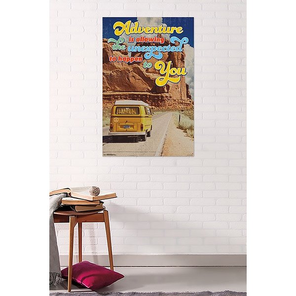 Camper Van Poster Adventure Is