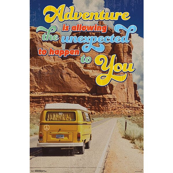 Camper Van Poster Adventure Is