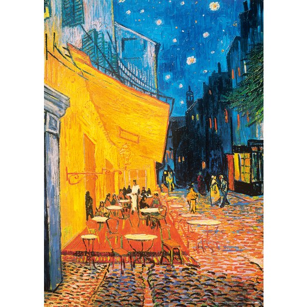 Caféterrasse am Abend Puzzle