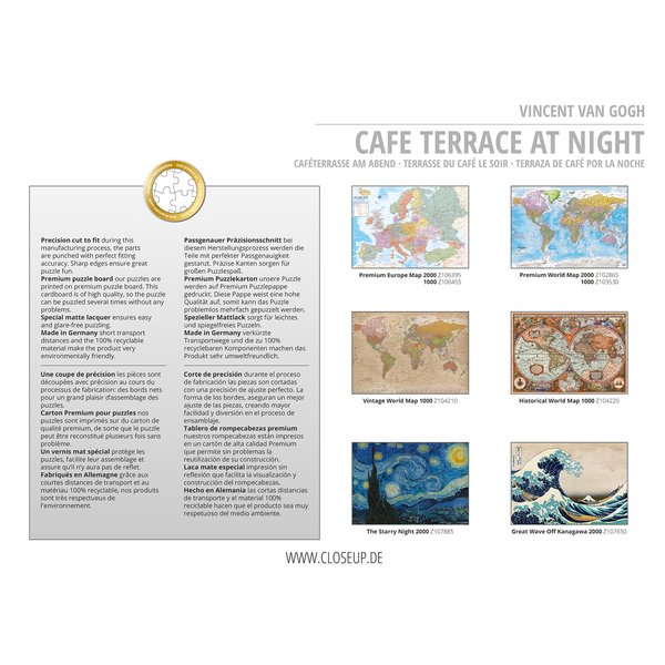 Caféterrasse am Abend Puzzle