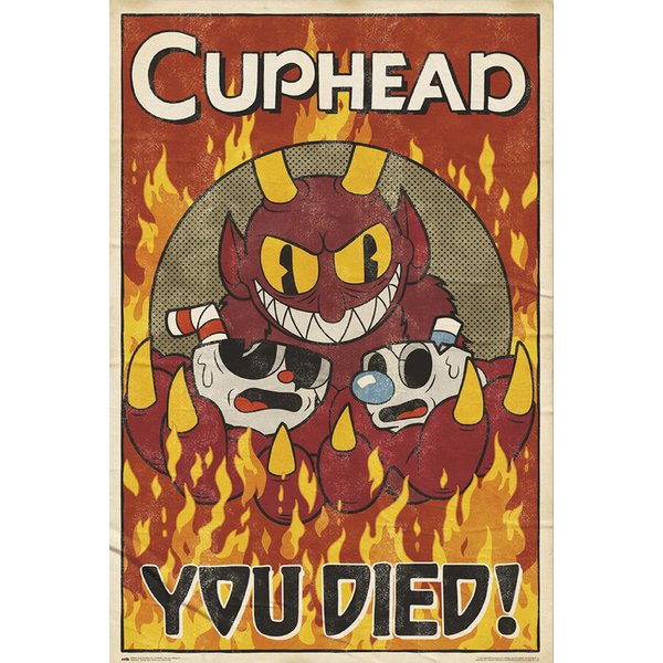 Cuphead Poster You Died!
