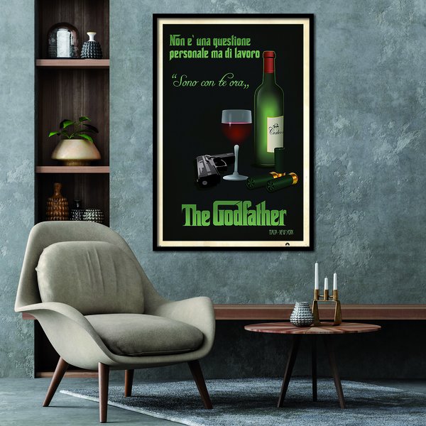 Der Pate Poster Weinflasche