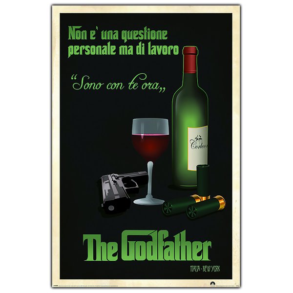 Der Pate Poster Weinflasche