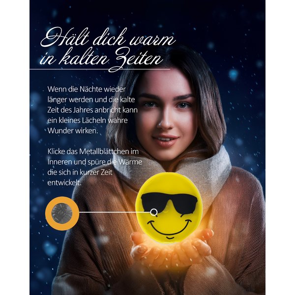 Emoji Taschenw&auml;rmer 4er Set