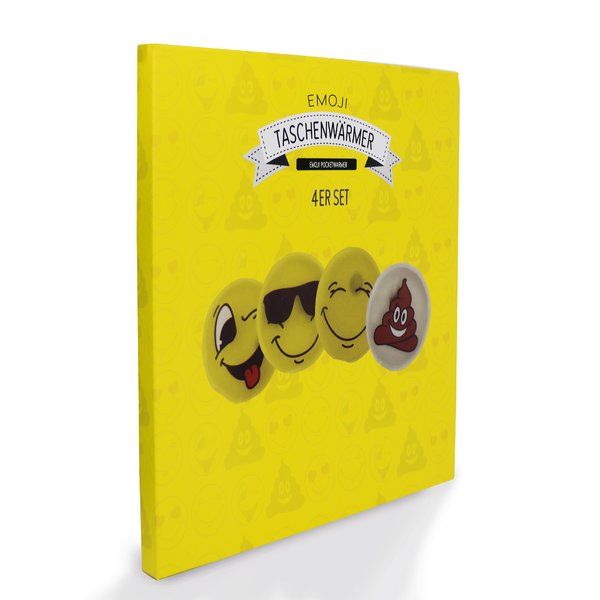 Emoji Taschenw&auml;rmer 4er Set