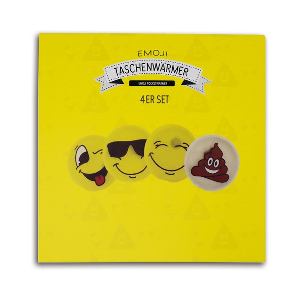 Emoji Taschenw&auml;rmer 4er Set