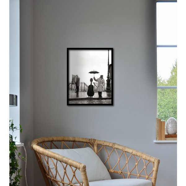 Ein Musiker im Regen