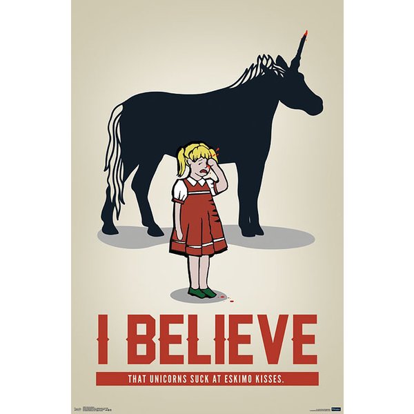 Einhorn Poster Unicorn Kisses