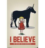 Einhorn Poster Unicorn Kisses