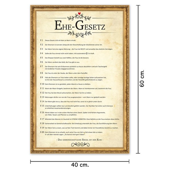 Ehegesetz Poster