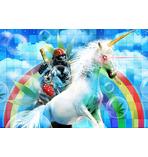 Einhorn Poster Laser Eyes