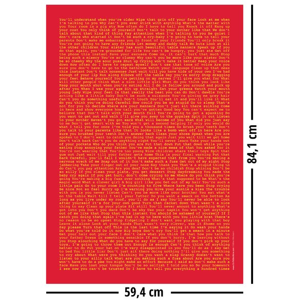 Erziehungsspr&uuml;che Poster