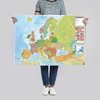 Europakarte Poster Flaggen mit