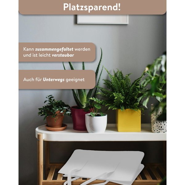 Filztasche Kaminholz Wei&szlig;