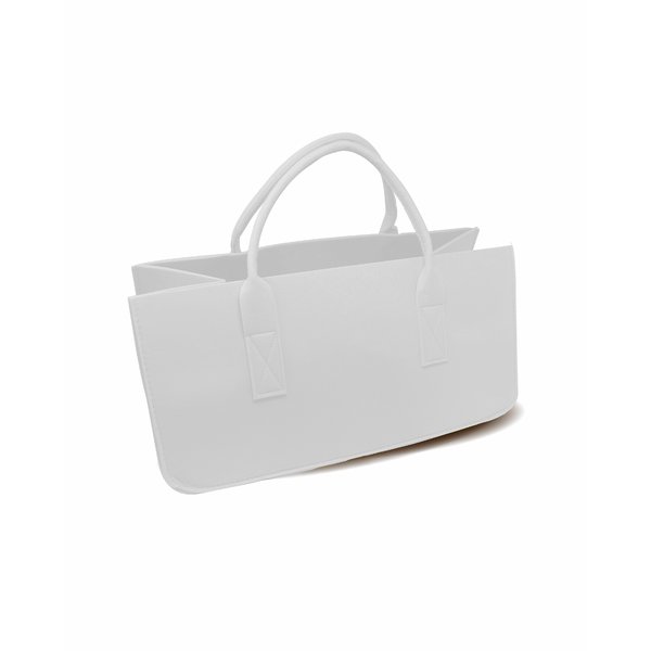 Filztasche Kaminholz Weiß